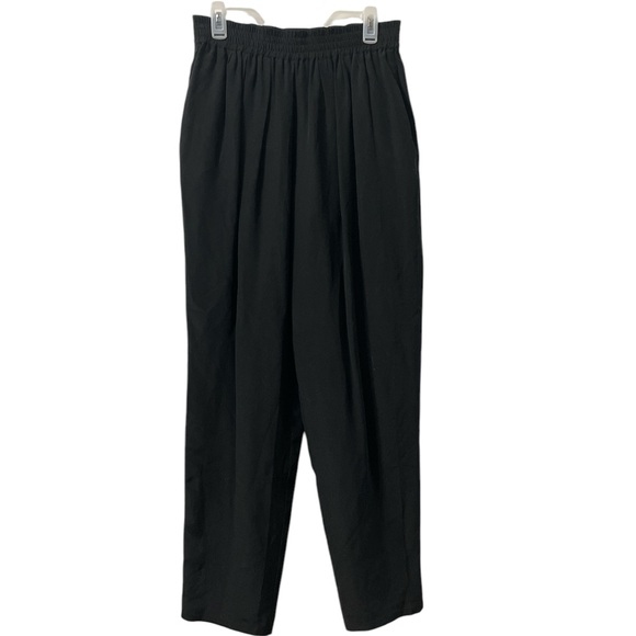 Adrianna Papell Pants - Adam Douglass Adrianna Papell 100% Silk Black Pull on Pant Size Large